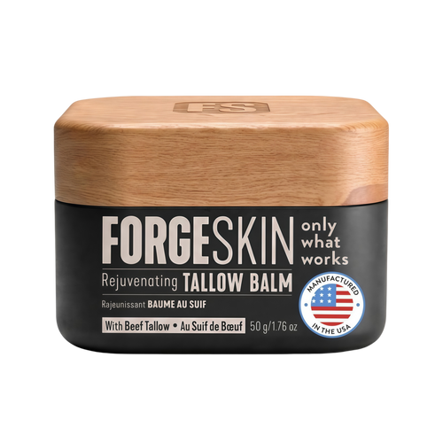 Forge Skin Beef Tallow Balm Skin Moisturizer for Men, Anti Aging Wrinkle Defense - Face & Body Skincare Hydration Cream, 100% Grass-Fed Lotion, Paraben-Free, Helps Minimize Look of Fine Lines, 1.7 oz